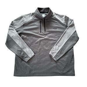 CALLAWAY Two Tone Gray Men's Size XL Long Sleeve 1/4 Zip Pullover Golf Jacket